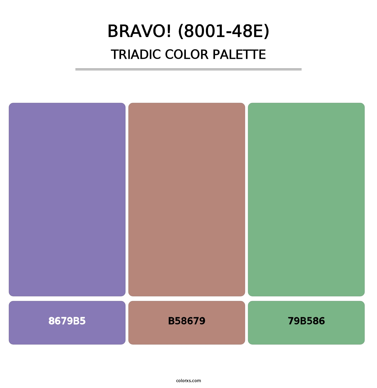 Bravo! (8001-48E) - Triadic Color Palette
