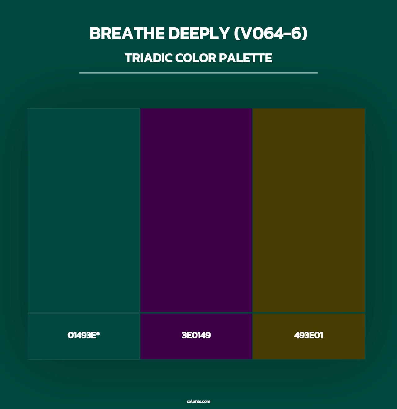 Breathe Deeply (V064-6) - Triadic Color Palette