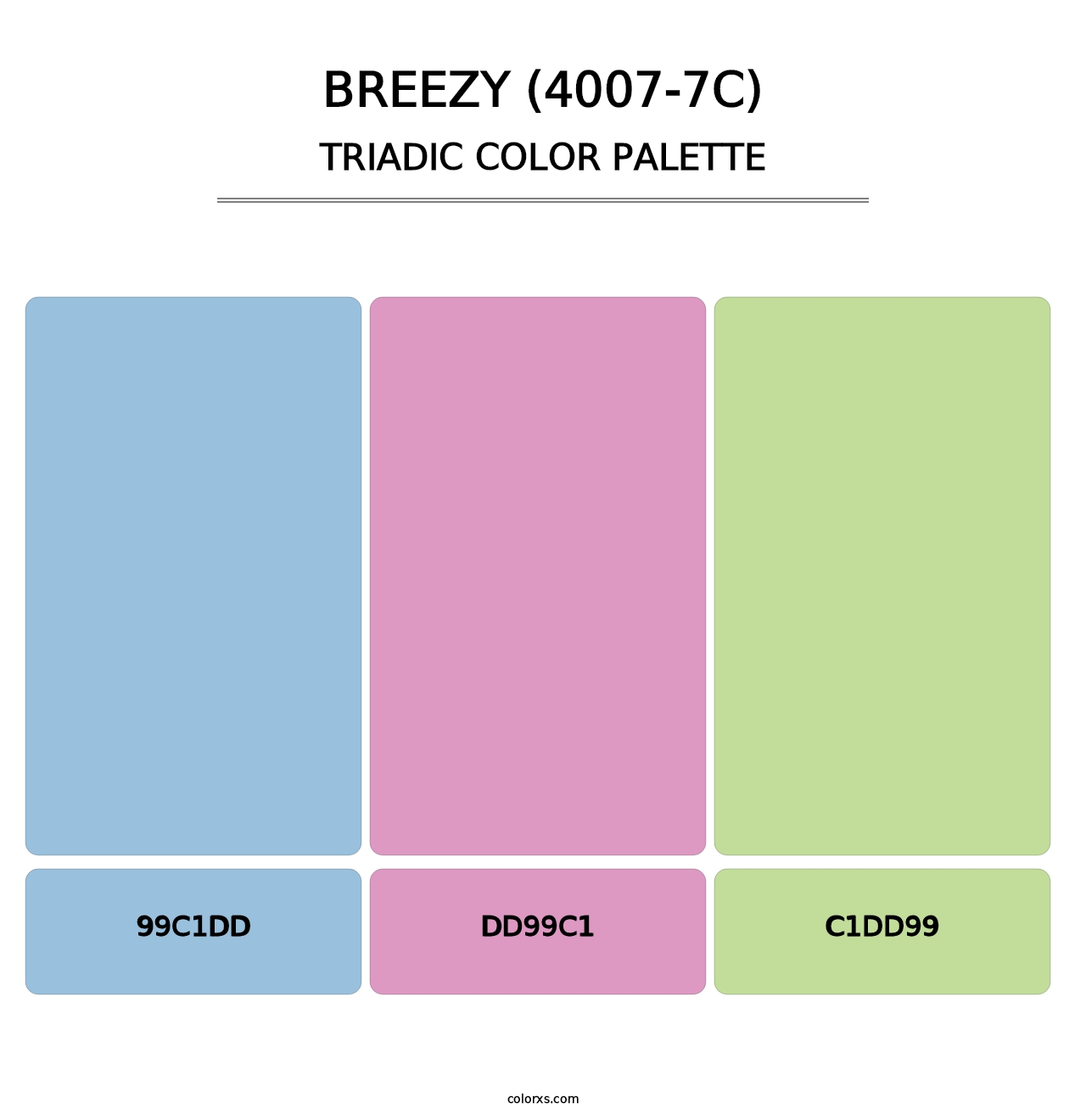 Breezy (4007-7C) - Triadic Color Palette