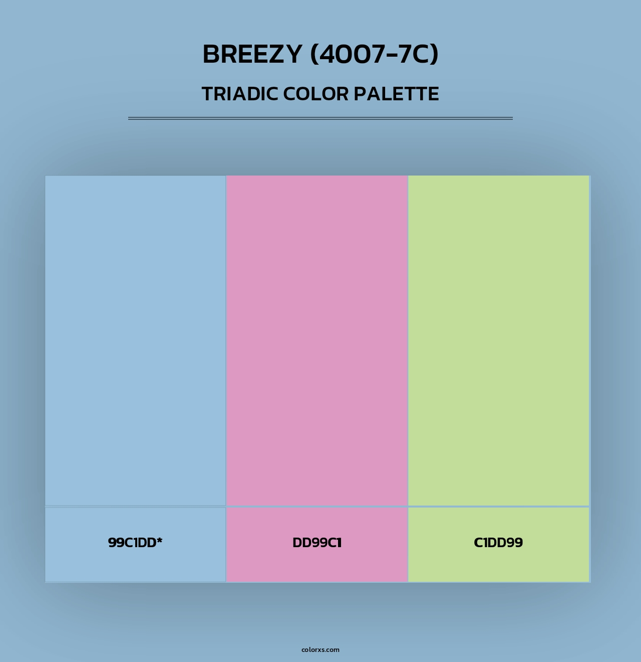 Breezy (4007-7C) - Triadic Color Palette