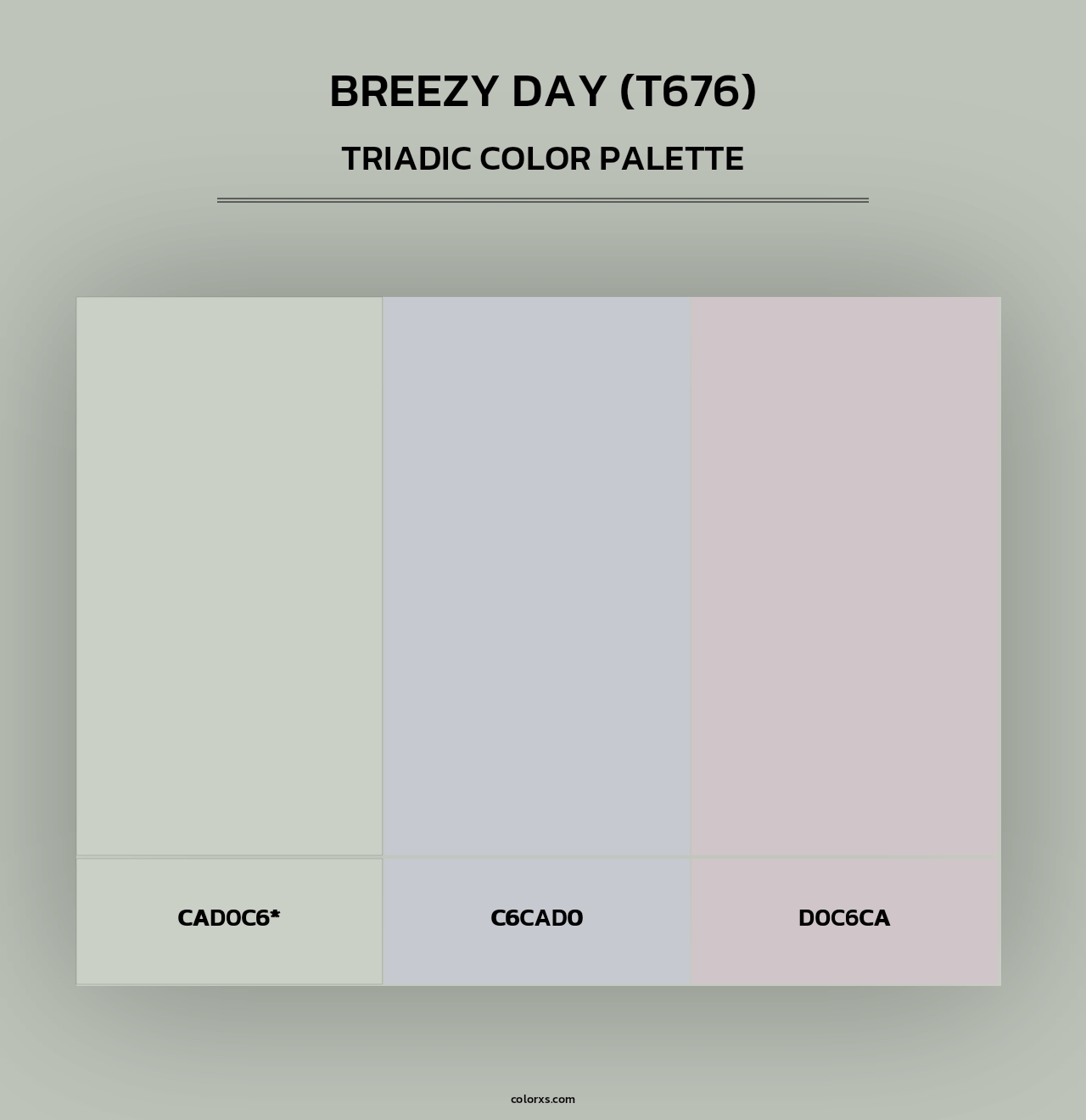 Breezy Day (T676) - Triadic Color Palette