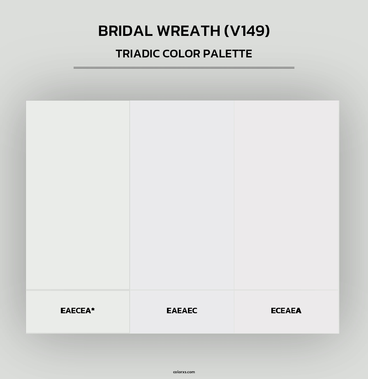 Bridal Wreath (V149) - Triadic Color Palette