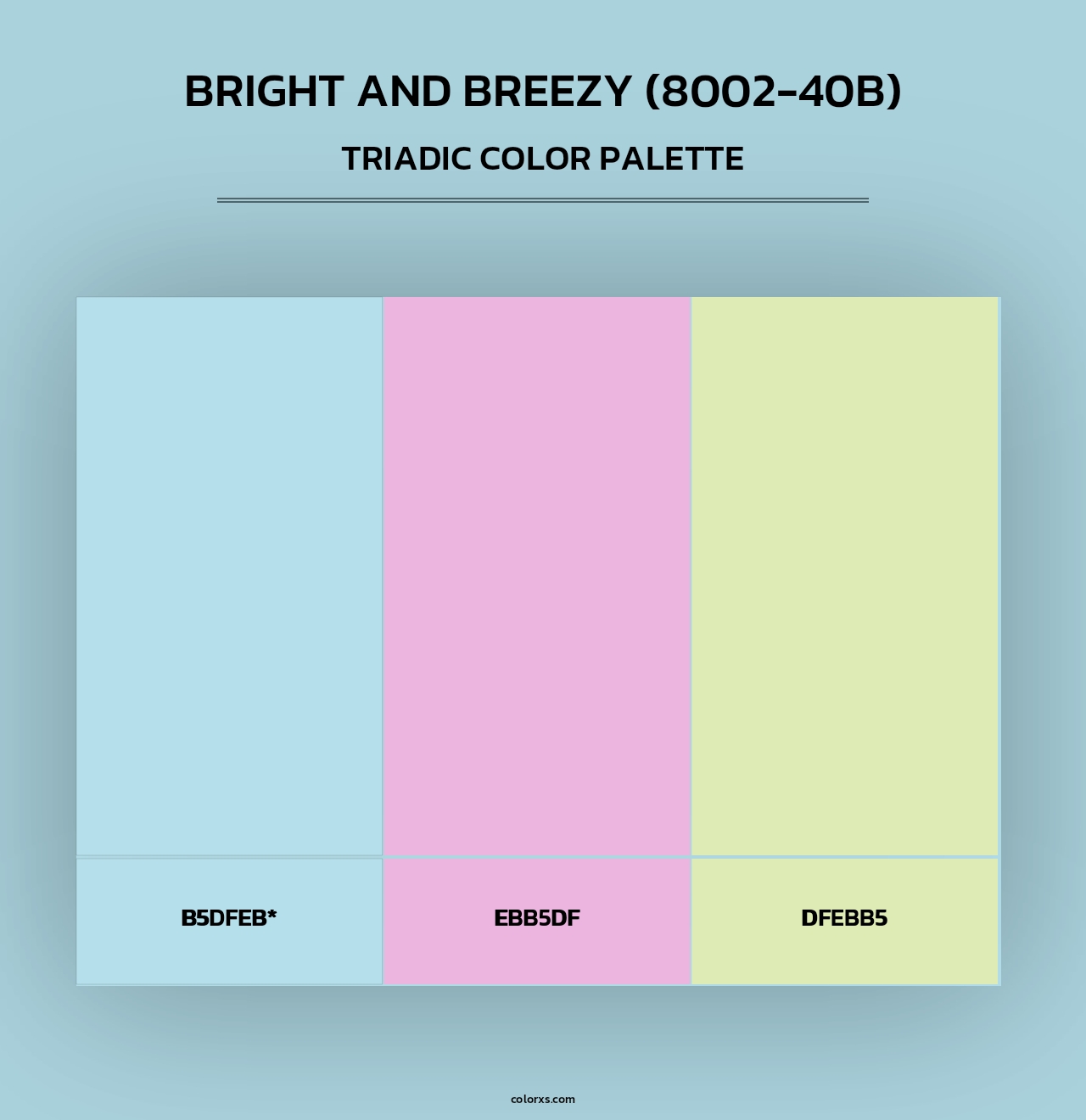 Bright and Breezy (8002-40B) - Triadic Color Palette