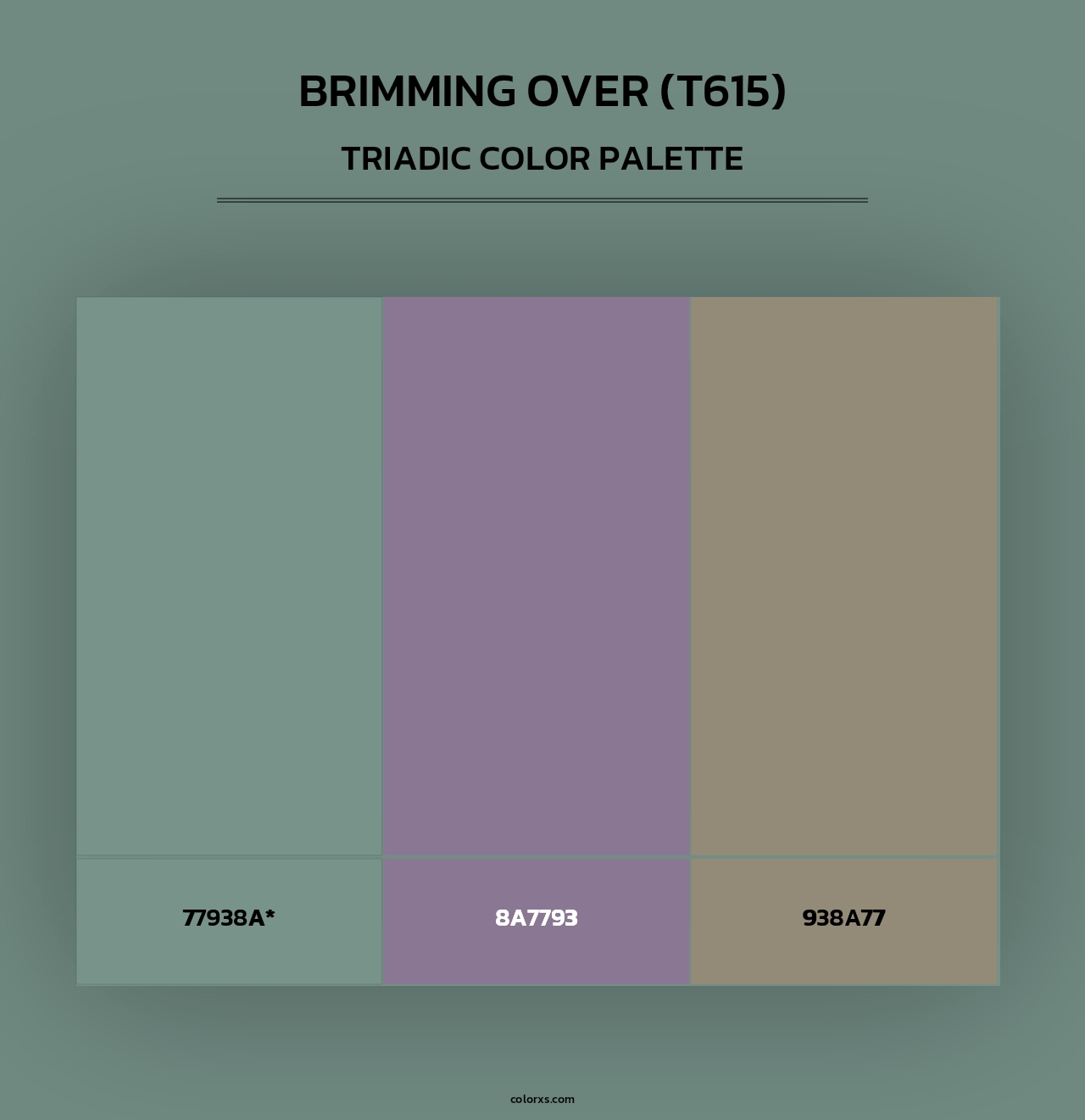 Brimming Over (T615) - Triadic Color Palette
