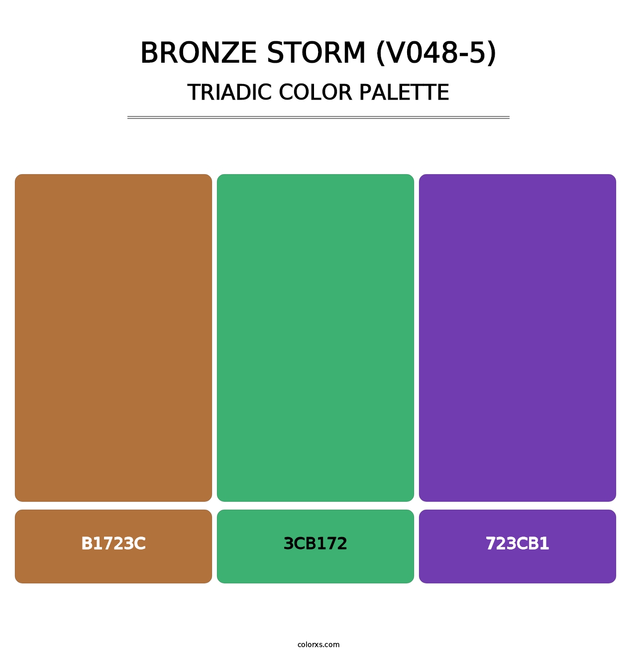 Bronze Storm (V048-5) - Triadic Color Palette