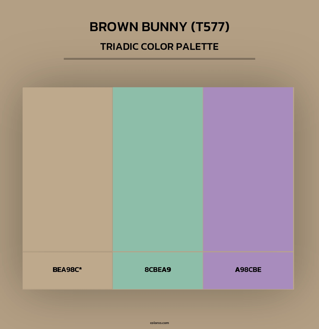 Brown Bunny (T577) - Triadic Color Palette