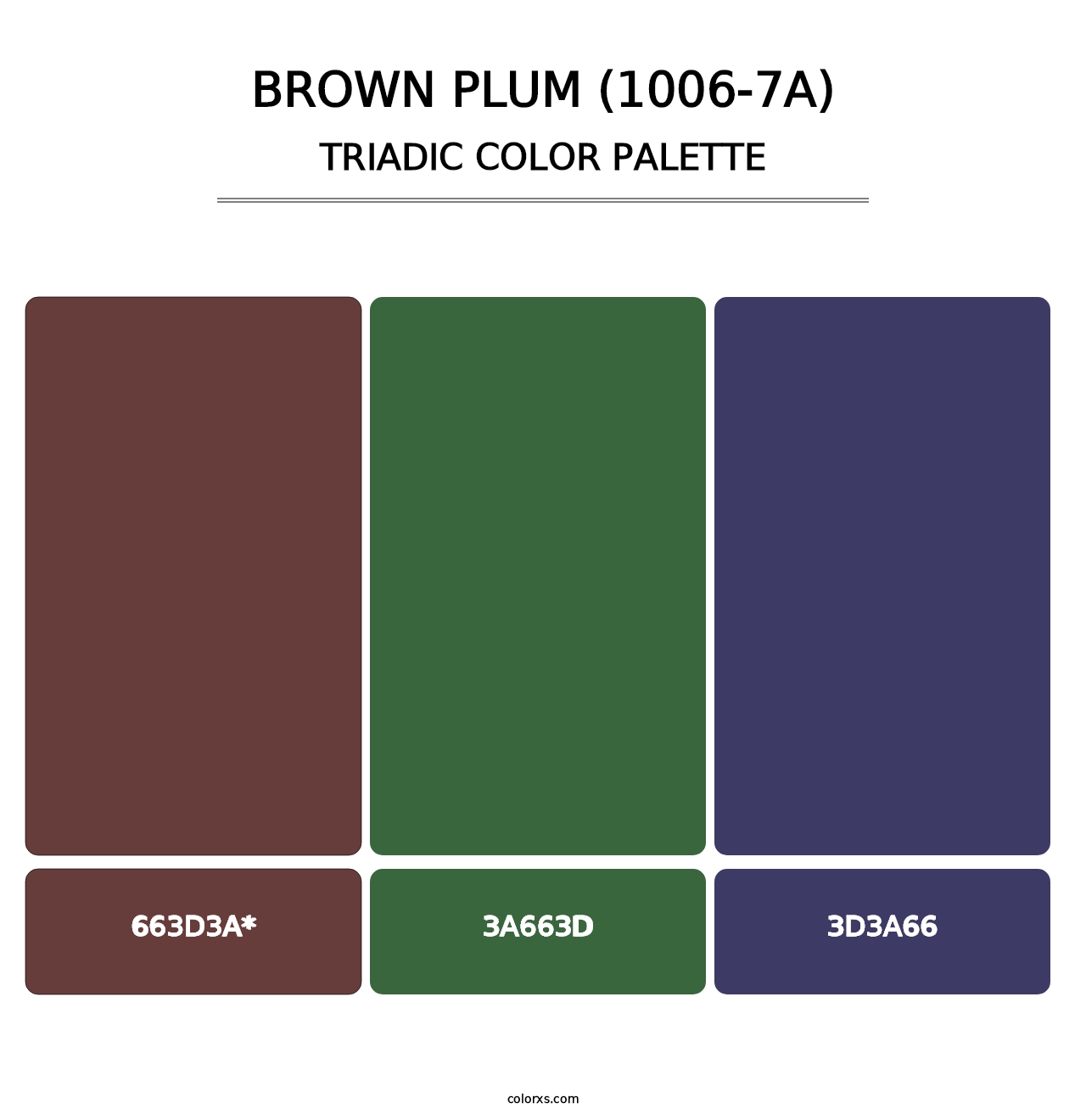 Brown Plum (1006-7A) - Triadic Color Palette
