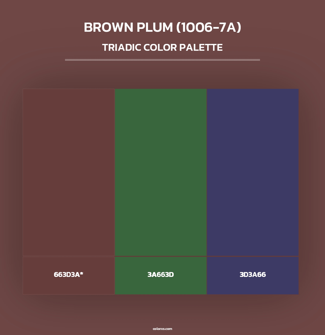 Brown Plum (1006-7A) - Triadic Color Palette
