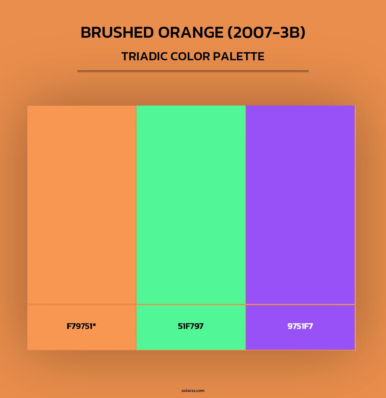 Brushed Orange (2007-3B) - Triadic Color Palette