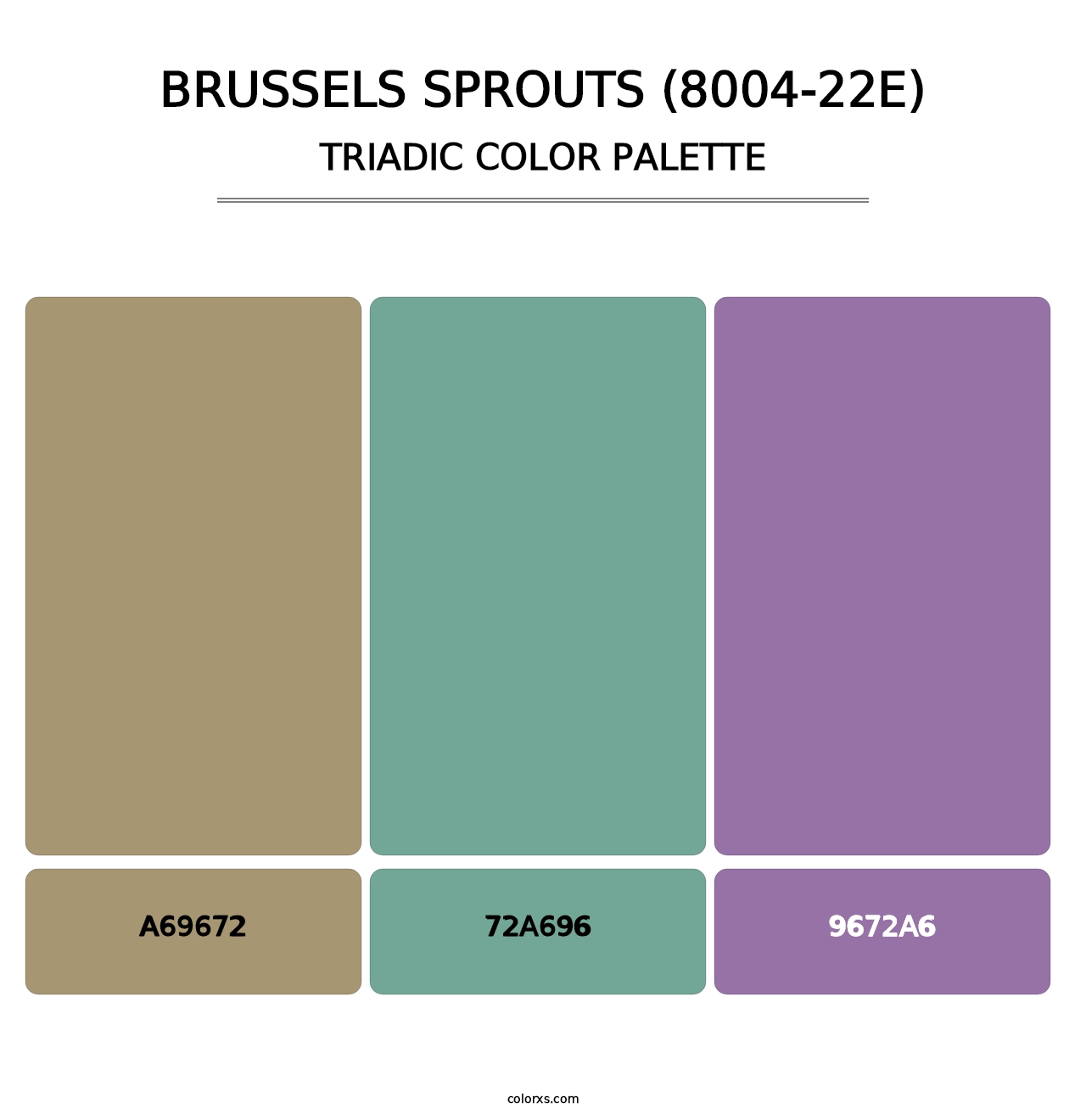 Brussels Sprouts (8004-22E) - Triadic Color Palette