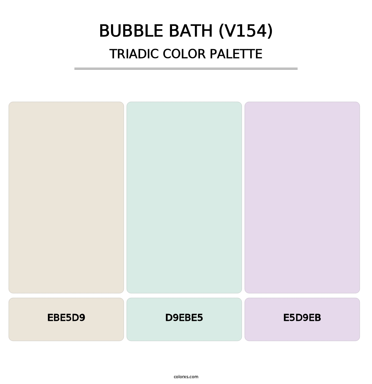 Bubble Bath (V154) - Triadic Color Palette