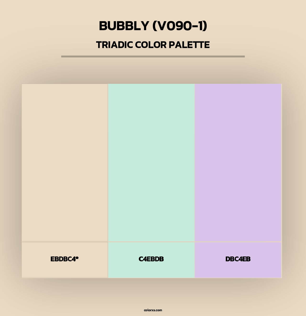 Bubbly (V090-1) - Triadic Color Palette