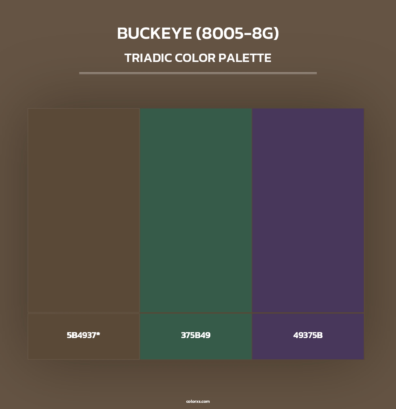 Buckeye (8005-8G) - Triadic Color Palette