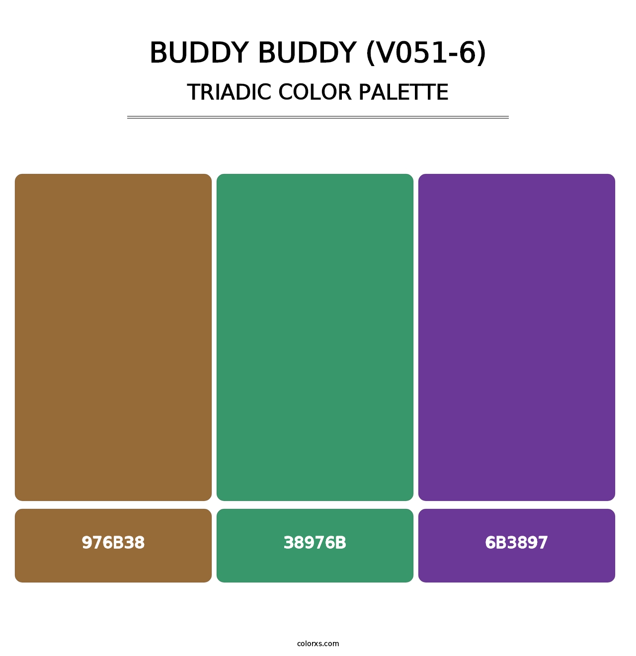 Buddy Buddy (V051-6) - Triadic Color Palette