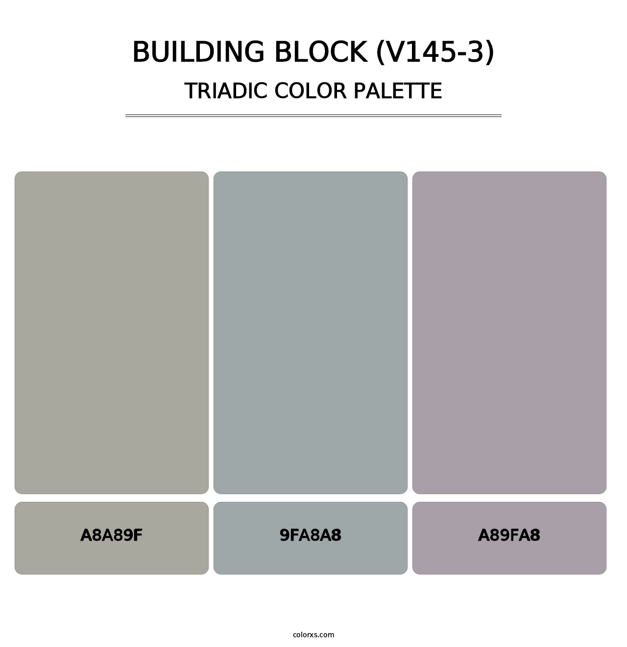 Building Block (V145-3) - Triadic Color Palette