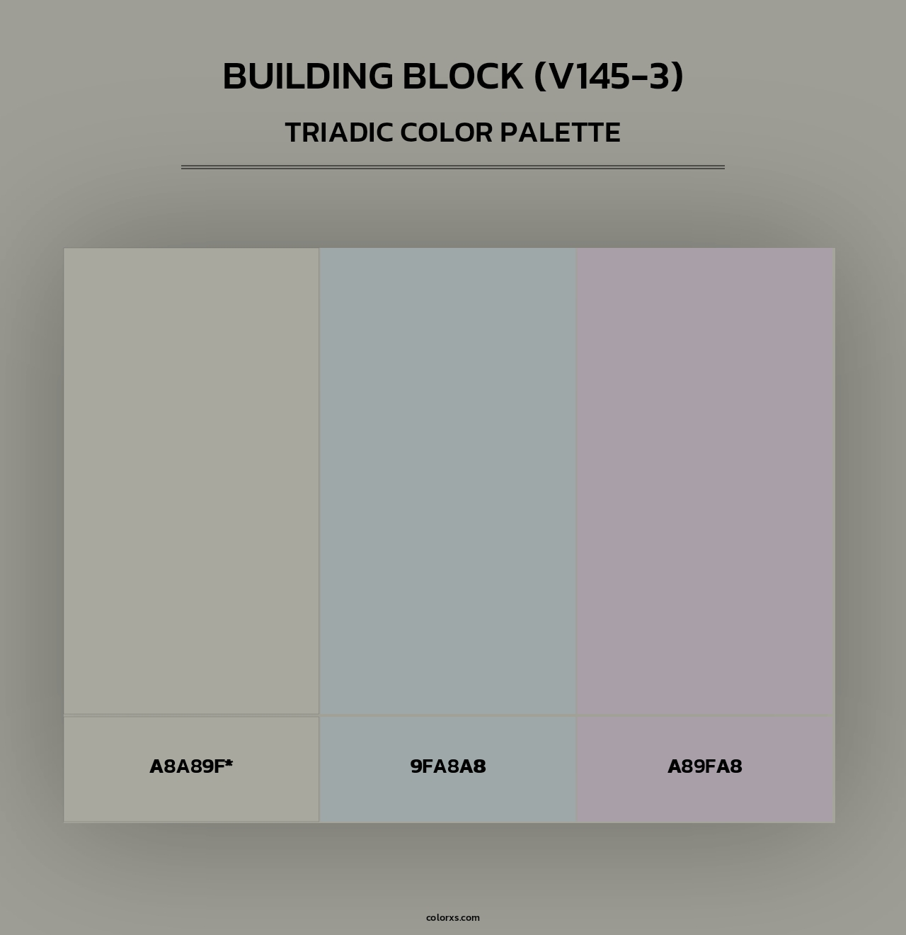 Building Block (V145-3) - Triadic Color Palette