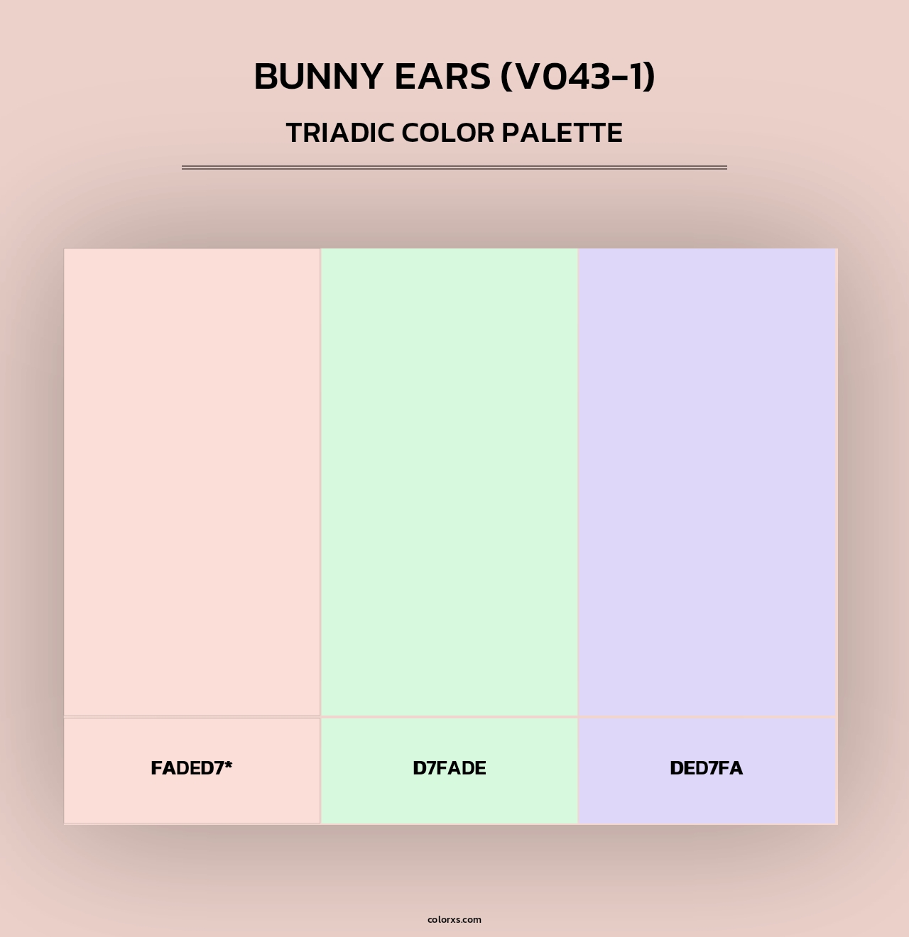 Bunny Ears (V043-1) - Triadic Color Palette