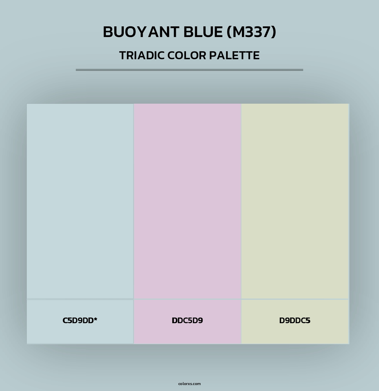 Buoyant Blue (M337) - Triadic Color Palette