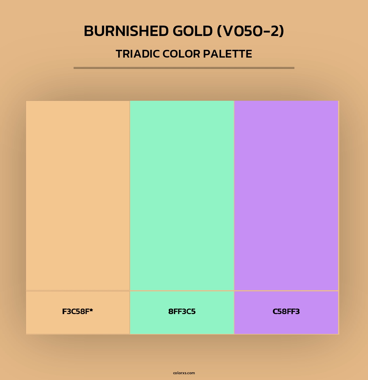 Burnished Gold (V050-2) - Triadic Color Palette