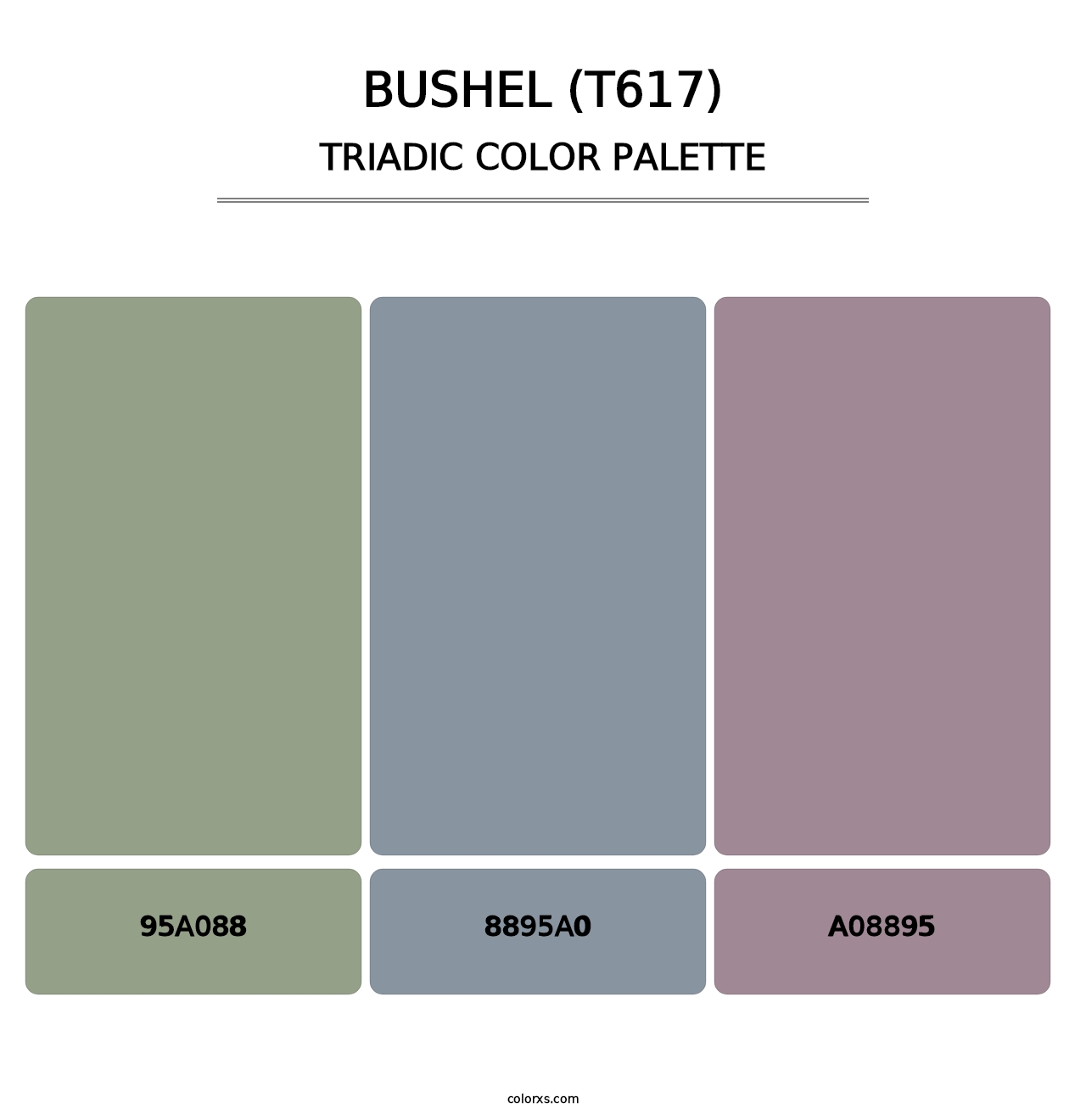 Bushel (T617) - Triadic Color Palette