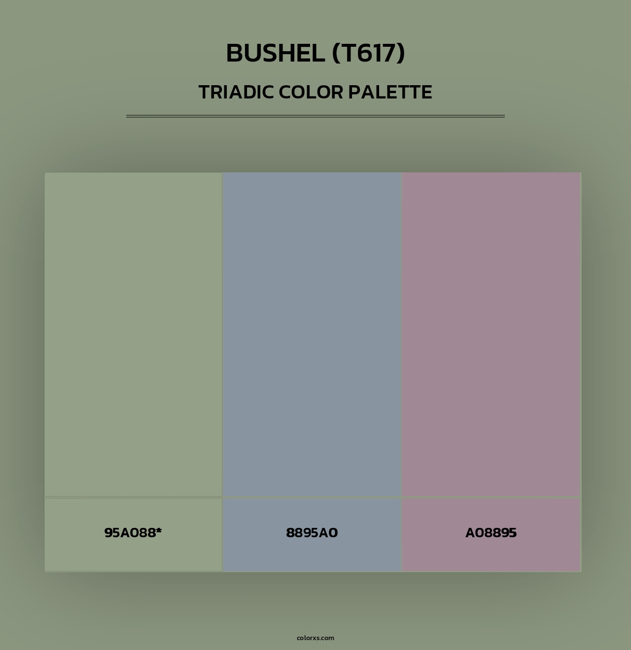 Bushel (T617) - Triadic Color Palette