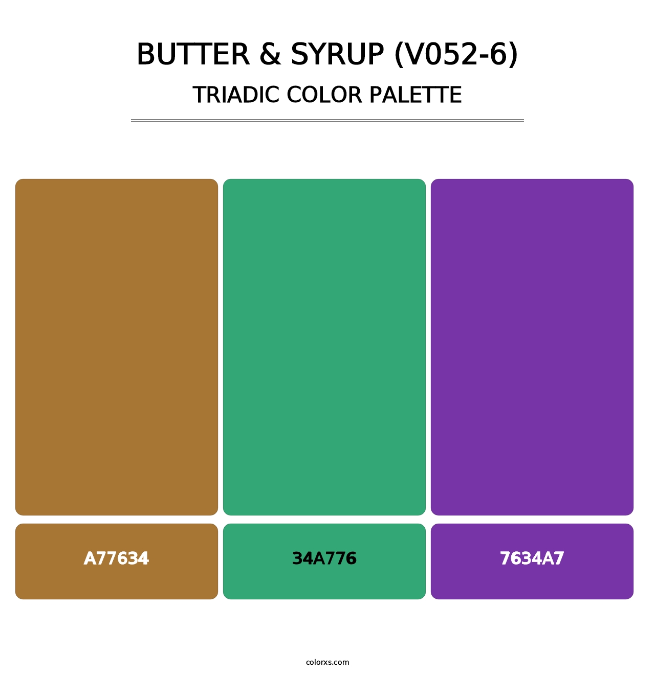Butter & Syrup (V052-6) - Triadic Color Palette