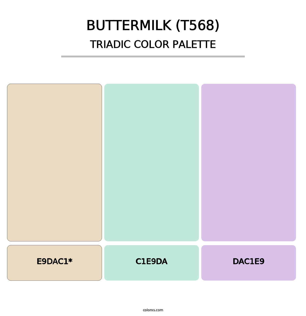Buttermilk (T568) - Triadic Color Palette
