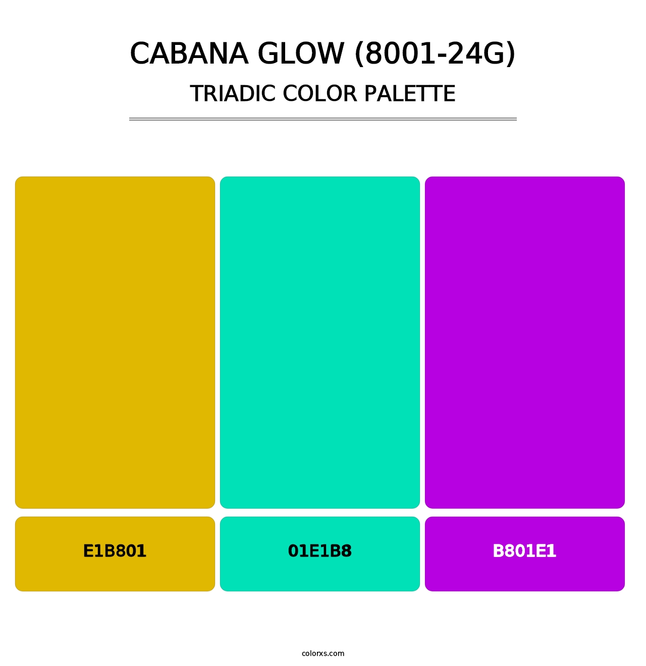 Cabana Glow (8001-24G) - Triadic Color Palette