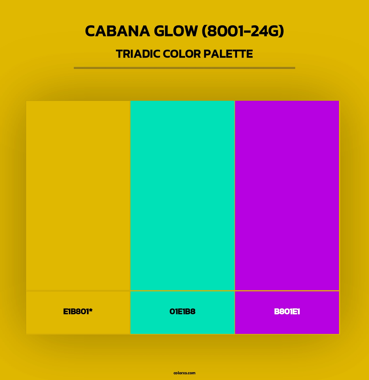 Cabana Glow (8001-24G) - Triadic Color Palette
