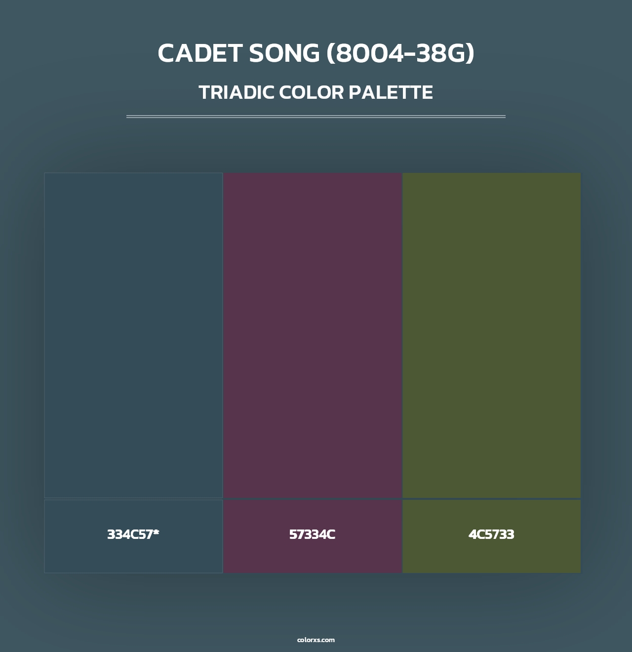 Cadet Song (8004-38G) - Triadic Color Palette