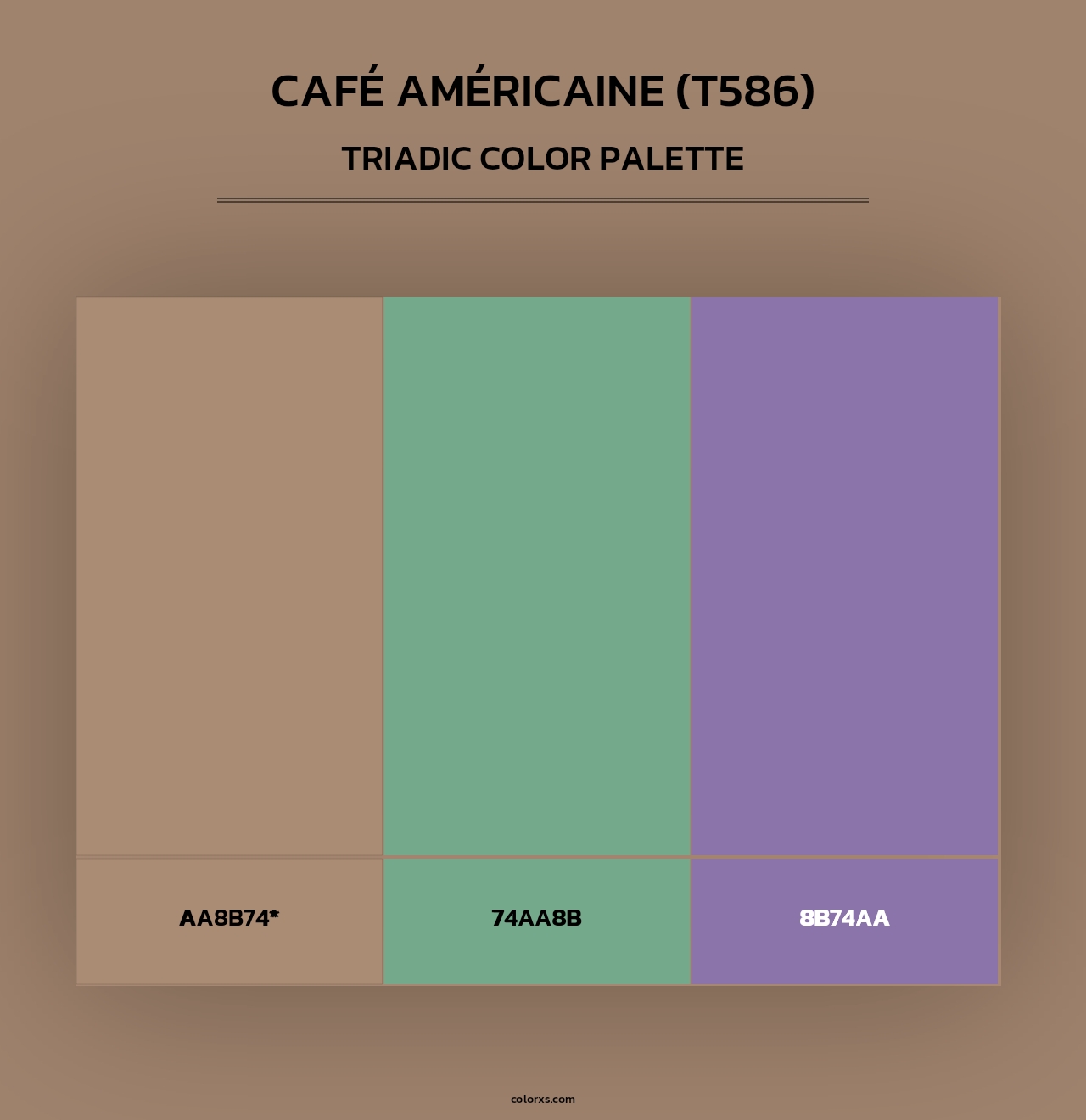 Café Américaine (T586) - Triadic Color Palette