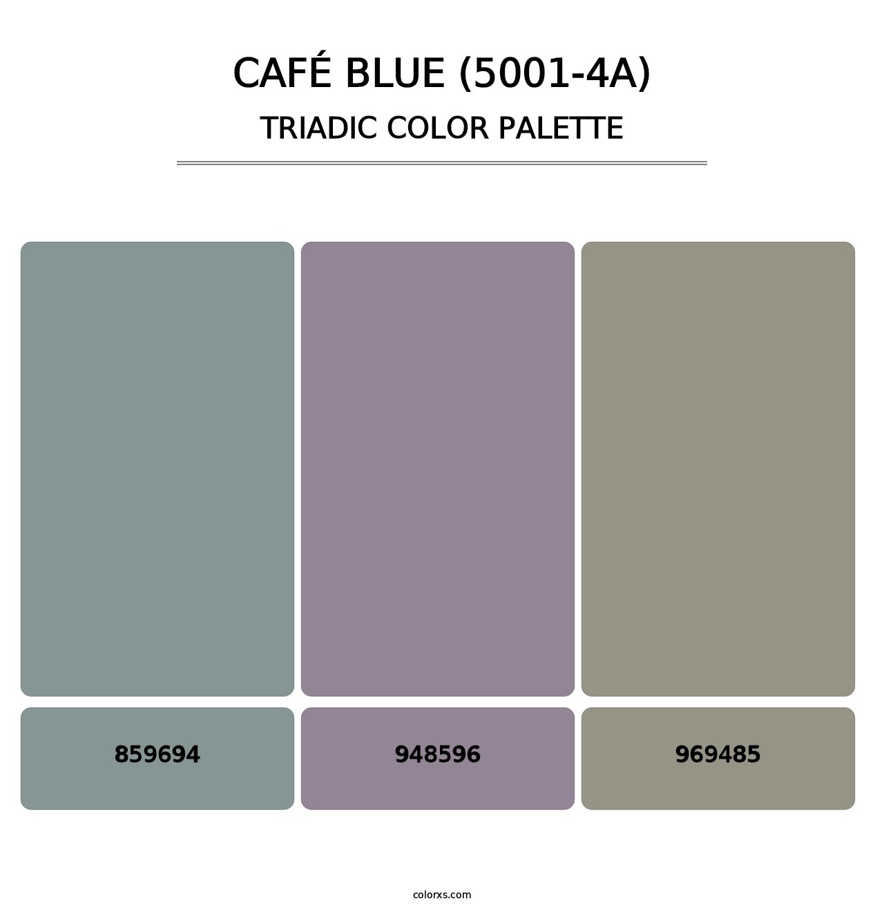 Café Blue (5001-4A) - Triadic Color Palette