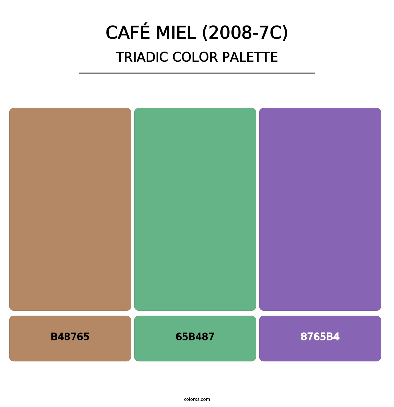 Café Miel (2008-7C) - Triadic Color Palette