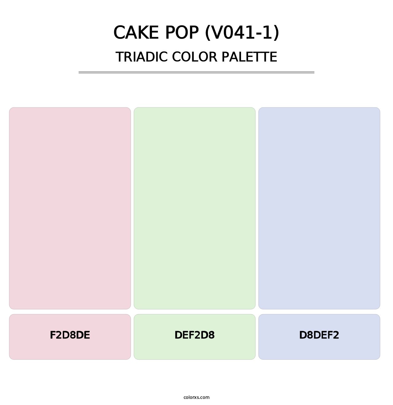 Cake Pop (V041-1) - Triadic Color Palette
