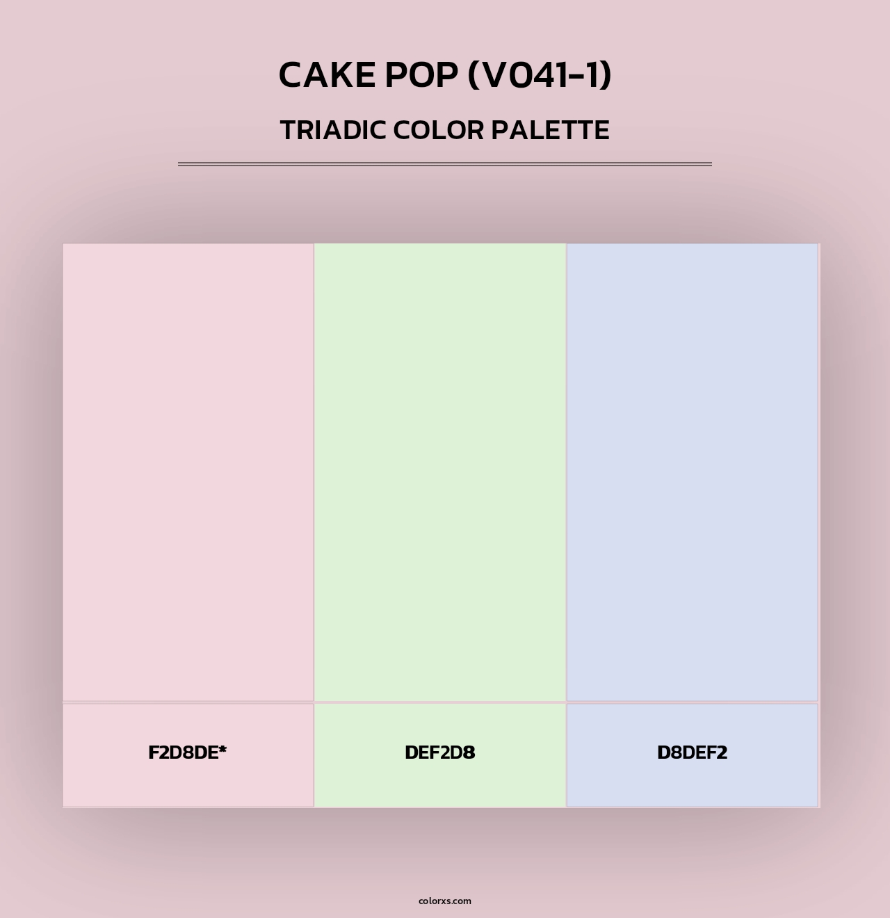 Cake Pop (V041-1) - Triadic Color Palette