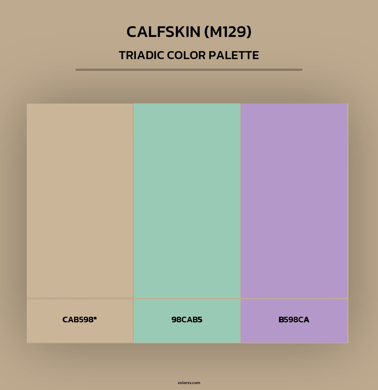 Calfskin (M129) - Triadic Color Palette