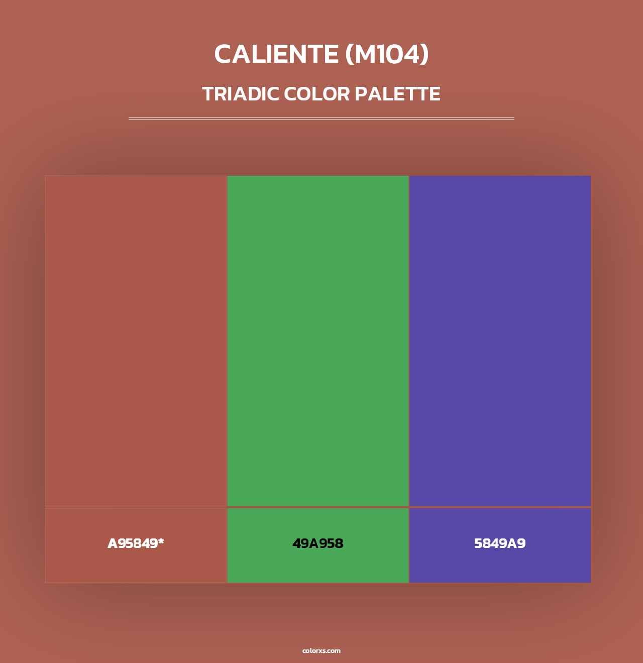 Caliente (M104) - Triadic Color Palette