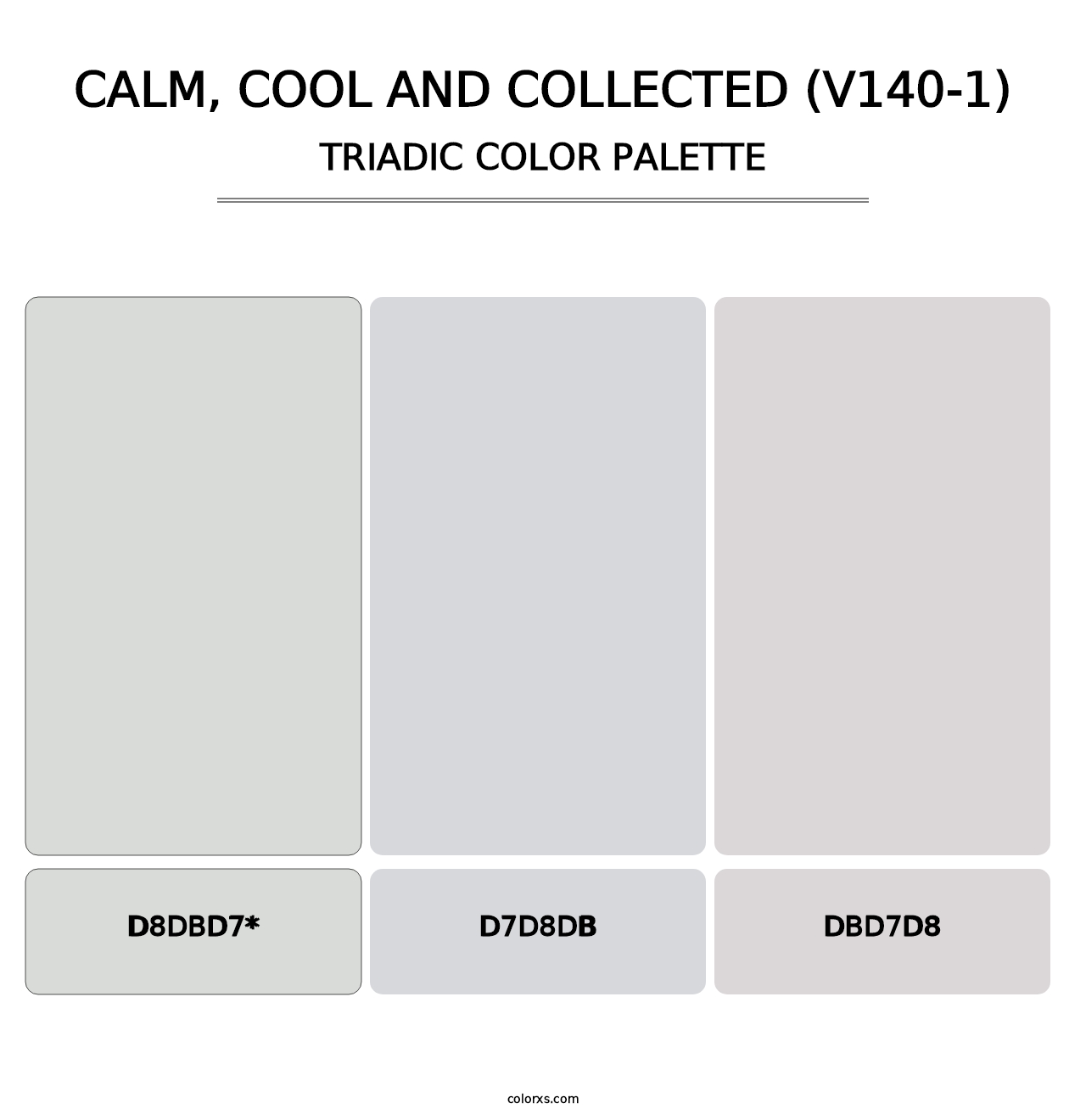 Calm, Cool and Collected (V140-1) - Triadic Color Palette