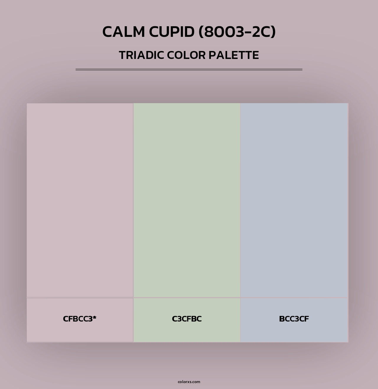 Calm Cupid (8003-2C) - Triadic Color Palette