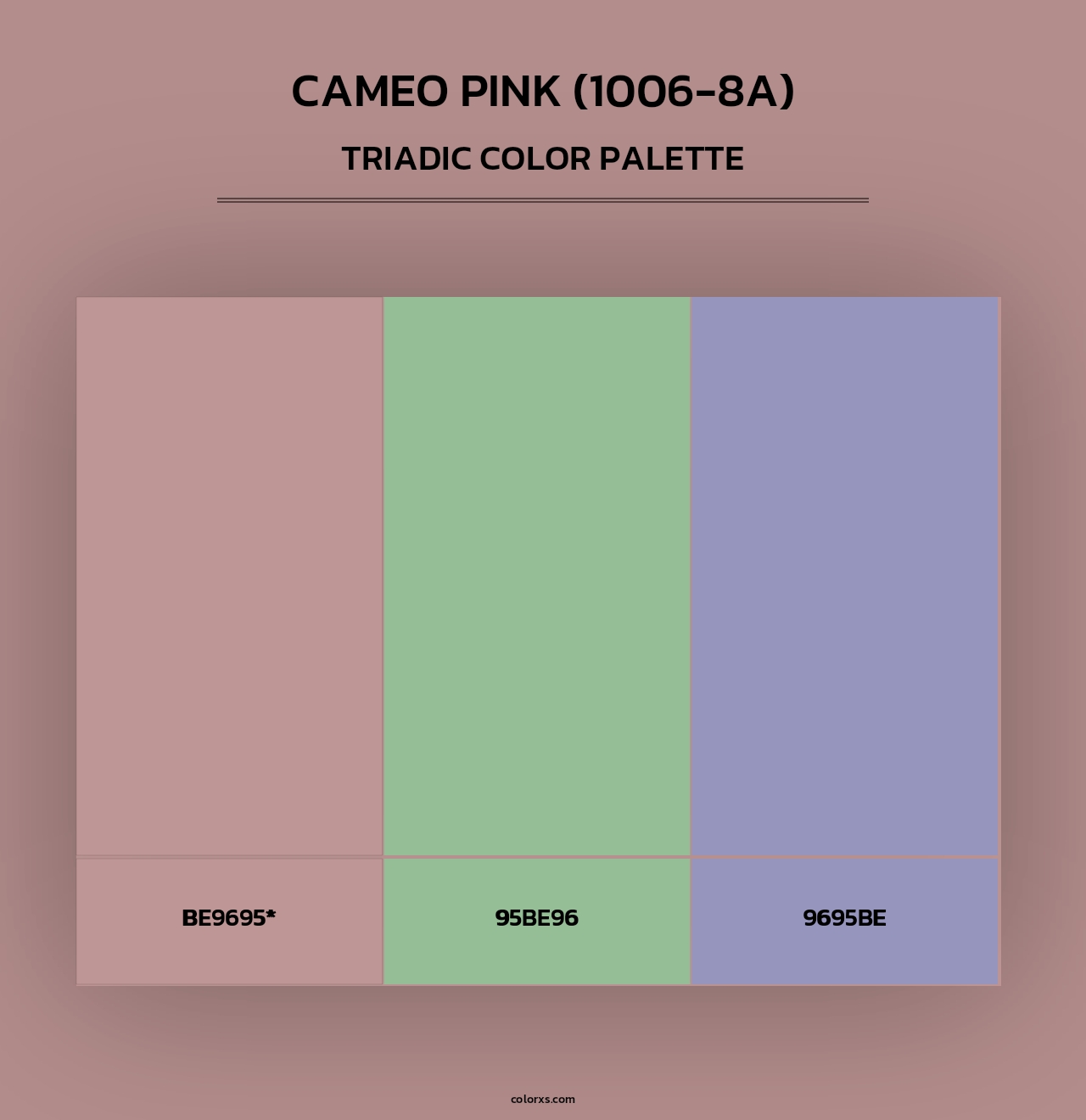 Cameo Pink (1006-8A) - Triadic Color Palette