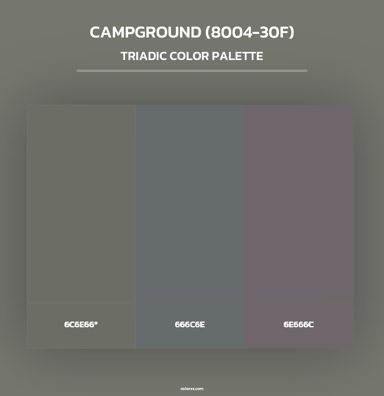 Campground (8004-30F) - Triadic Color Palette