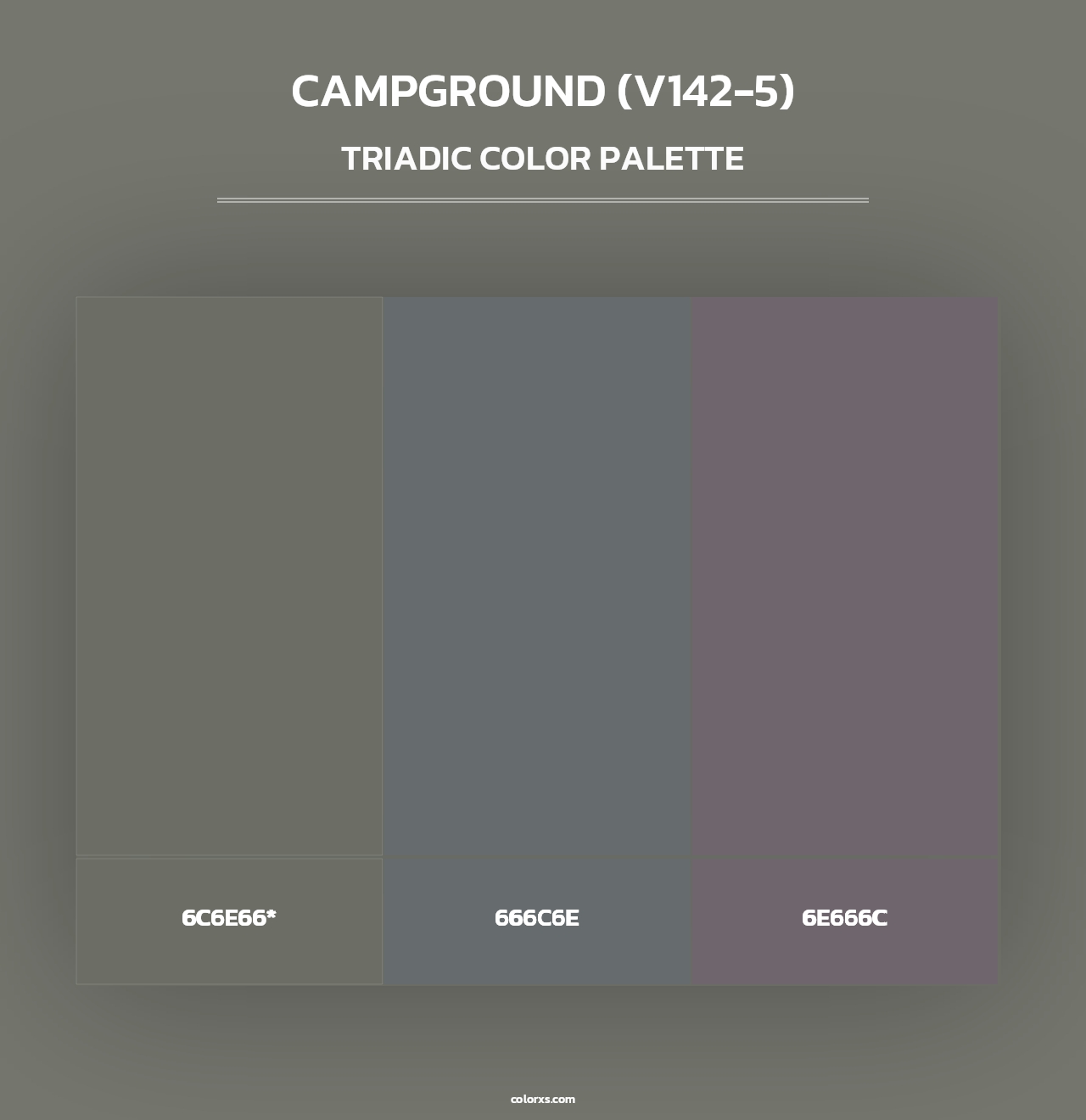 Campground (V142-5) - Triadic Color Palette