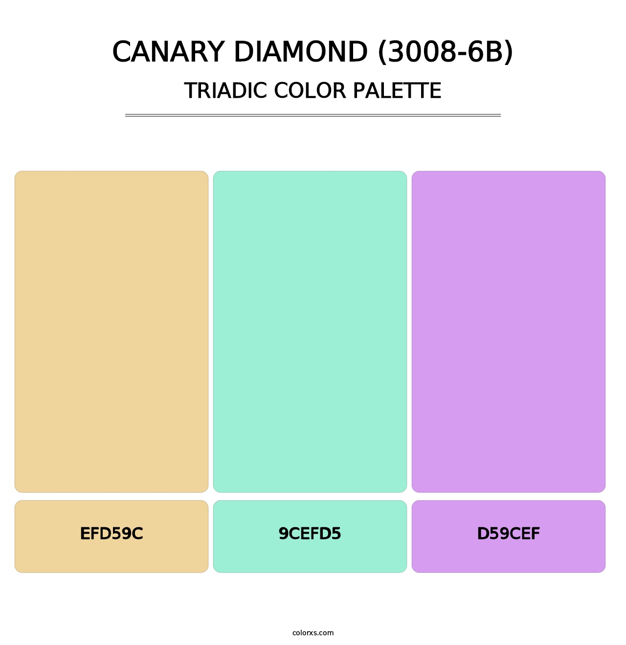 Canary Diamond (3008-6B) - Triadic Color Palette