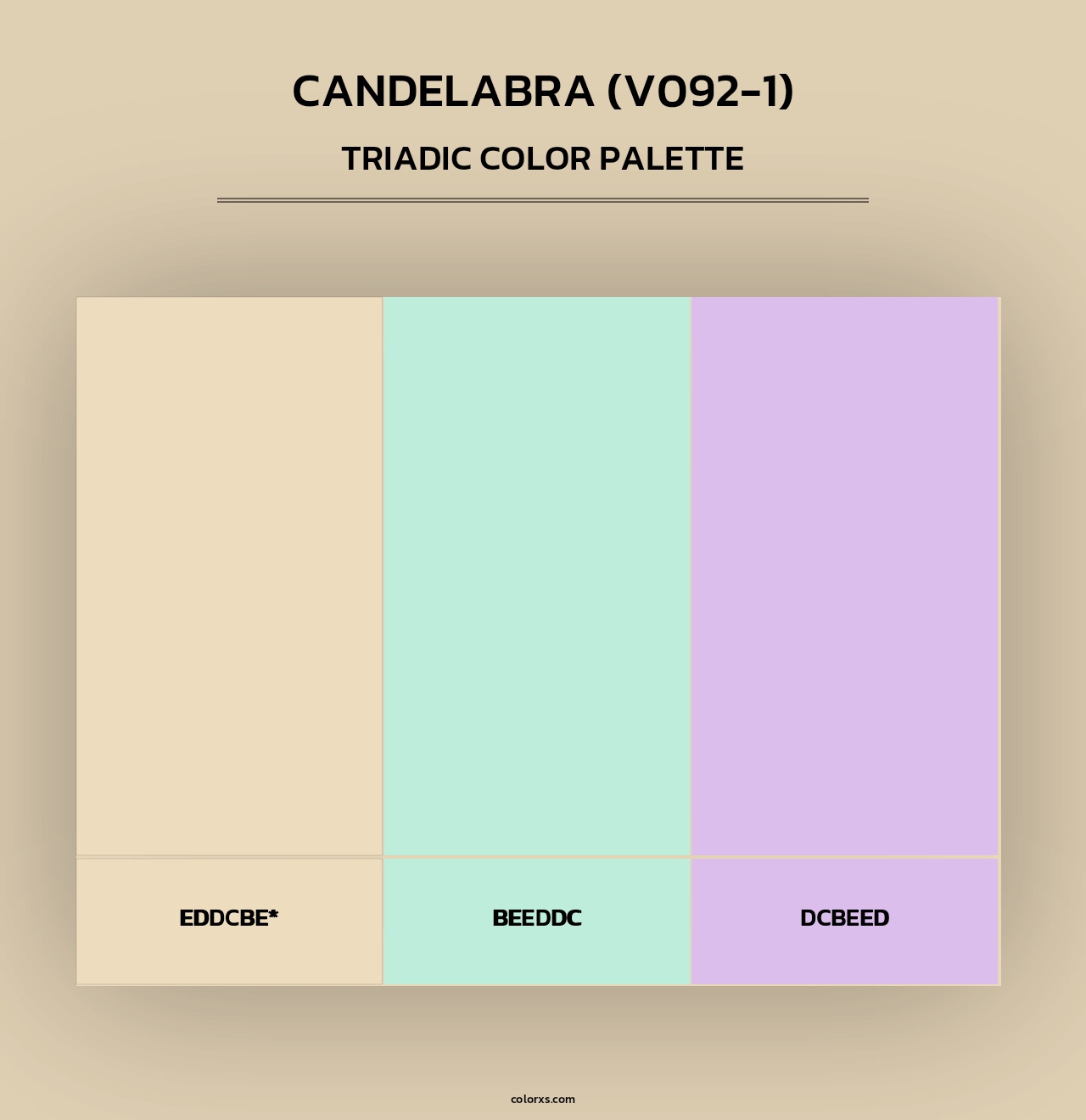 Candelabra (V092-1) - Triadic Color Palette