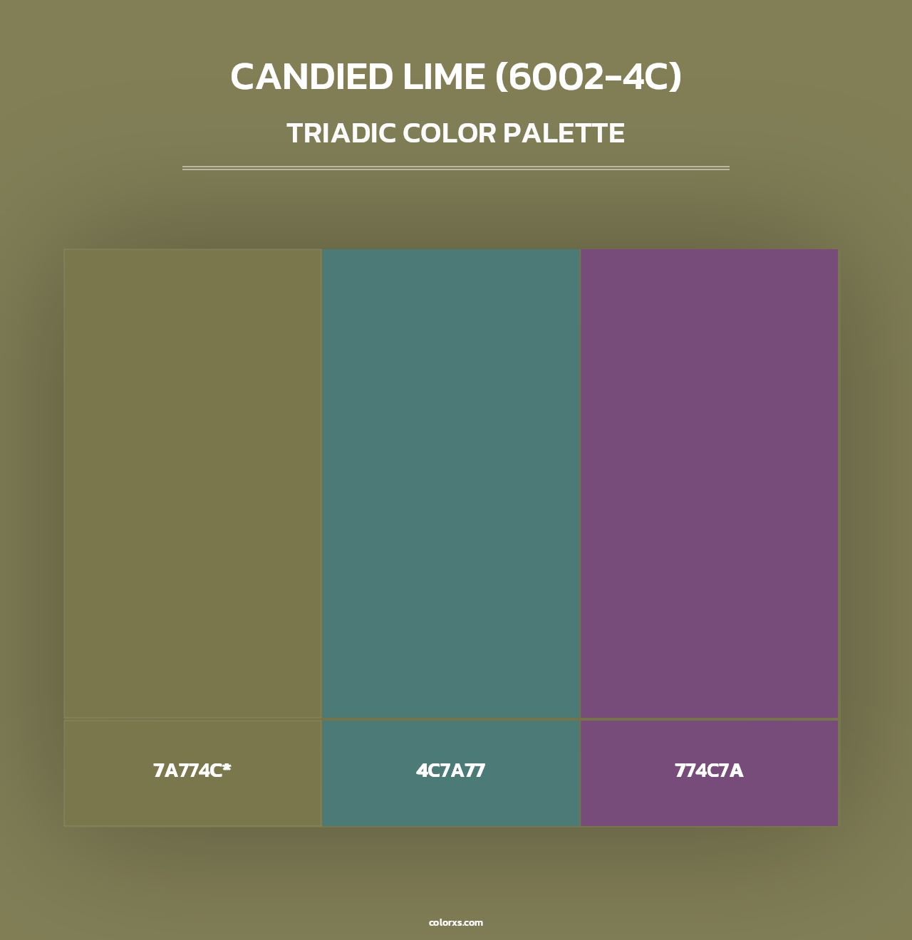 Candied Lime (6002-4C) - Triadic Color Palette