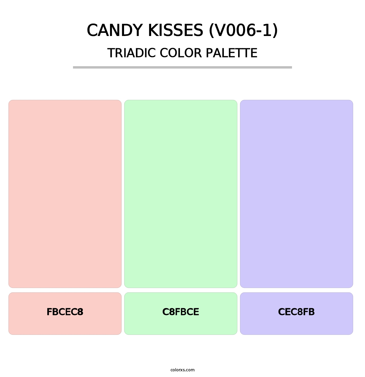 Candy Kisses (V006-1) - Triadic Color Palette
