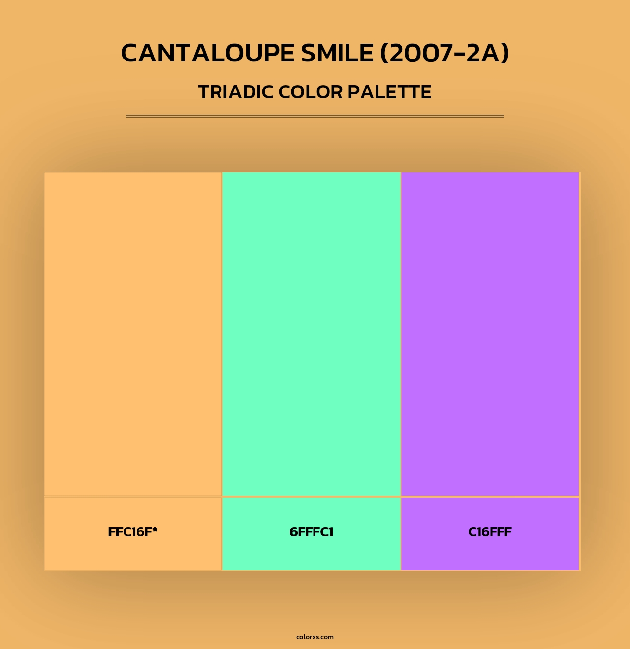 Cantaloupe Smile (2007-2A) - Triadic Color Palette