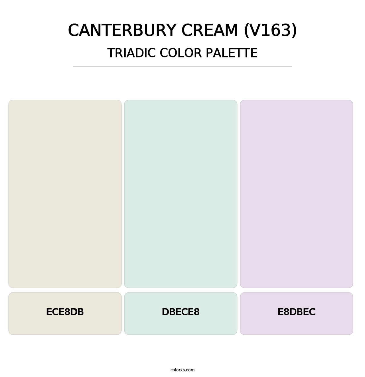 Canterbury Cream (V163) - Triadic Color Palette