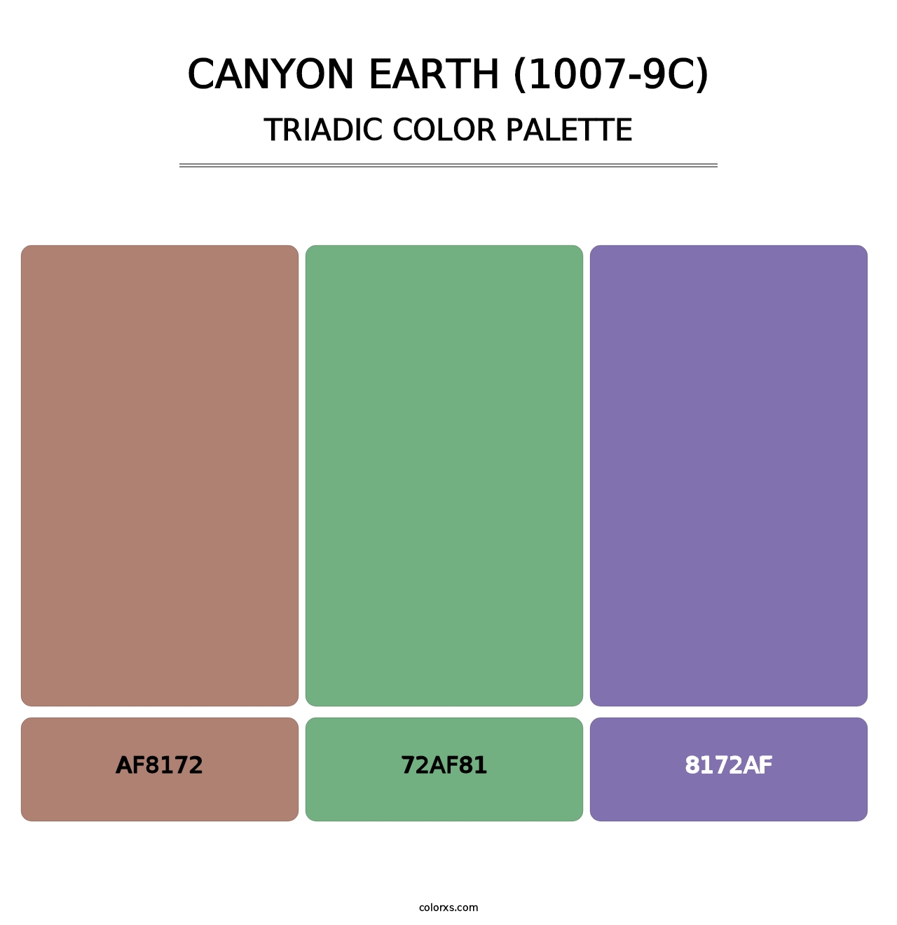 Canyon Earth (1007-9C) - Triadic Color Palette