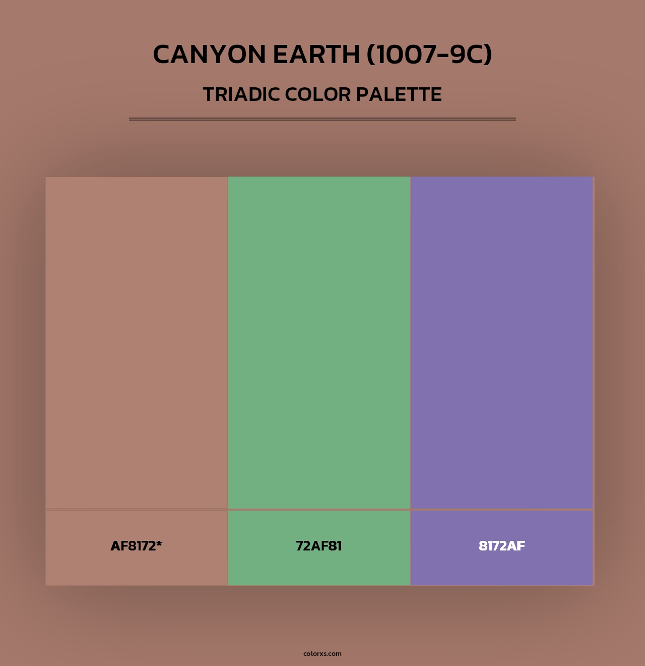 Canyon Earth (1007-9C) - Triadic Color Palette